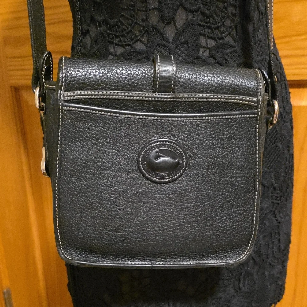 Dooney & Bourke Black Pebbled Leather Crossbody Bag